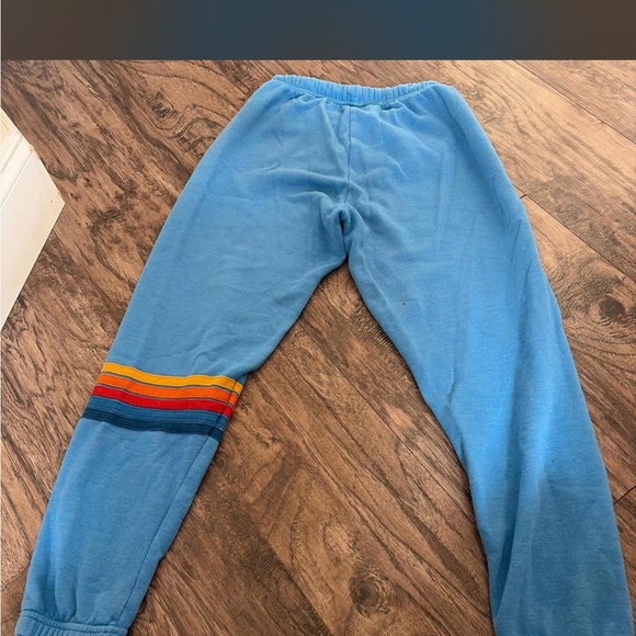 Aviator Nation Blue Joggers with Multicolor Stripes - Picture 2 of 3
